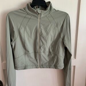Sweaty Betty Green Utility Jacket with Hood and Zipper